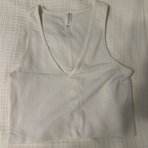 Athleta Aurora Ribbed Tank Top - White